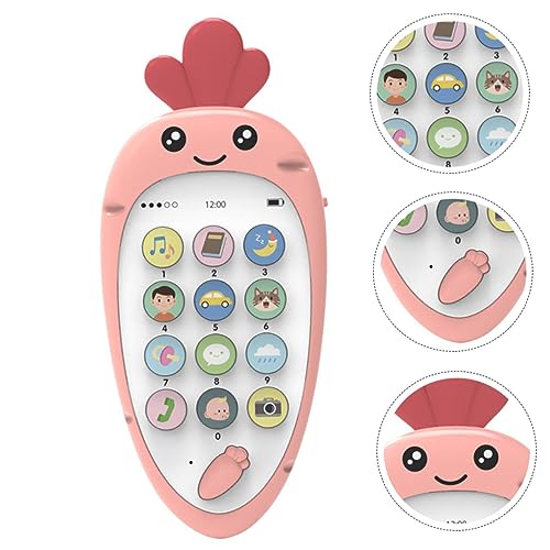 COSMEVIVI 1 Set Früherziehung Zweisprachig Smartphone Kleinkind Handy Spielzeug Handy Spielzeug Smartphone Spielzeug Kinderspielzeug Musikspielzeug Kinder Spielen Telefon Rosa Elektronische von COSMEVIVI