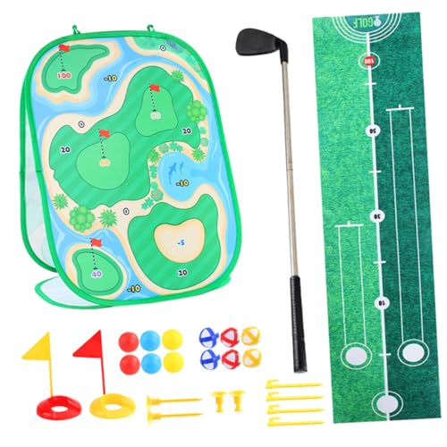 COSMEVIVI 1 Set Golfspielmatte Kleinkindspielzeug Golfspiel Spielset Kinder Golfschläger Outdoor Spielzeug Kinder Lernspielzeug Golfstangen Golfspielzeug Kleinkind Golf Spielset von COSMEVIVI