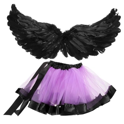 COSMEVIVI 1 Set Halloween Cosplay Flügelrock Für Mädchen Verkleidung Kostüm Requisiten Für Halloween Partys Ideales Partyzubehör Für Kinder Vielseitig Einsetzbar Und Kreativ Gestaltet von COSMEVIVI