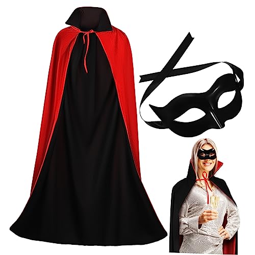 COSMEVIVI 1 Set Halloween Maske Mit Umhang Cosplay Umhang Für Halloween Party Dekorative Maske Und Kostüm Requisiten Für Unvergessliche Maskerade Events von COSMEVIVI