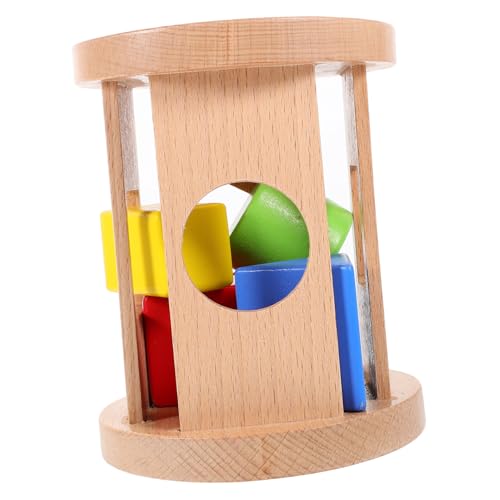 COSMEVIVI 1 Set Holzsortierspielzeug Kinder Bildung Spielzeug Holzspielzeug Rollende Drum Toy Holzspielung Motor Fähigkeit Entwickeln Spielzeug Cartoon Textile Drum Holztyp Kinder Spielzeug von COSMEVIVI