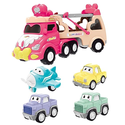 COSMEVIVI 1 Set Inertial Pull Back Truck Für Baufahrzeug Modellauto Pink Schiebewagen Für Jungen Und ädchen Spaßiges Fahrzeug Für Das Kinderzimmer von COSMEVIVI