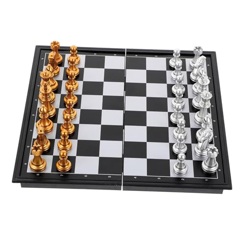 COSMEVIVI 1 Set Internationales Schach Magnetisches Spielset Chinesisches Schach Magnetisches Schach Klappschachbrett Reisekontrolleure Magnetisches Indoor Reiseschach Magnetische von COSMEVIVI