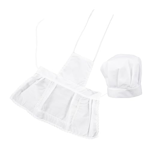 COSMEVIVI 1 Set Kinderanzug Kinder Kochmütze Kleinkind Koch Cosplay Kostüm Kinder Kochmütze Kinder Koch Kopfbedeckung Mütze Für Kinder Kinderkochschürzen Kinderschürze Kinder von COSMEVIVI