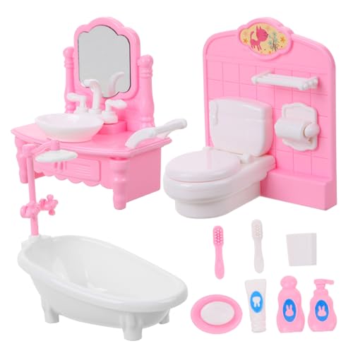 COSMEVIVI 1 Set Mini Möbelzubehör, Mini Badezimmerdekoration, Miniatur Badezimmermöbel, Puppenhausdekoration, Miniaturmöbel Für Badezimmer, Puppenhausbedarf, Miniatur Schmück von COSMEVIVI