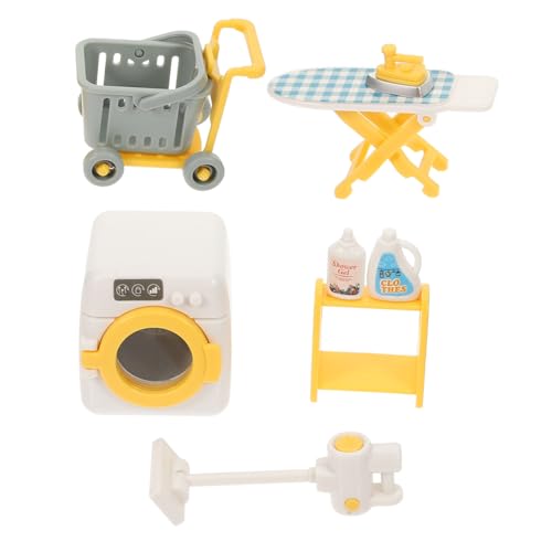 COSMEVIVI 1 Set Mini Waschmaschine Puppenhaus Zubehör Kreative Waschmaschine Lebensechtes Waschmaschinen Modell Mini Waschküche Möbel Mini Simulierte Waschmaschine Kinderspielzeug von COSMEVIVI