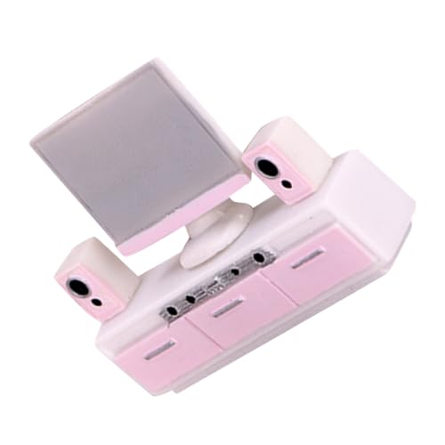 COSMEVIVI 1 Set Puppenhaus Kleine Möbel Mini Hausmöbel Mini Hauszubehör Puppenhaus Zubehör Puppenhaus Küchenszenen Dekor Mini Tv Schrank Modell Miniatur Tv Vitrine von COSMEVIVI