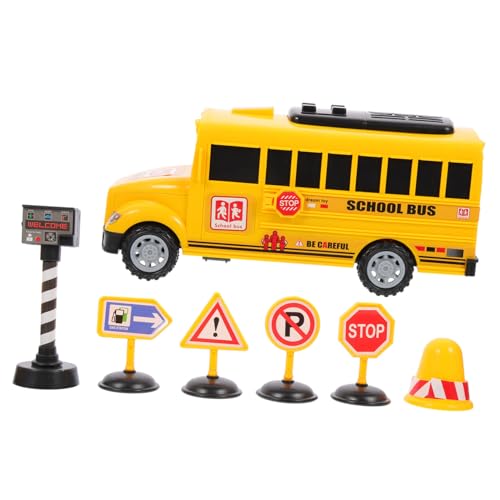 COSMEVIVI 1 Set Zurückziehbarer Schulbus Anzug Auto Spielzeug Für Jungen Bagger Spielzeug Schulbus Auto Spielzeug Kinderwagen Spielzeug BAU Lkws Für Kleinkinder Jungen Kleinkind von COSMEVIVI