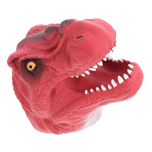 COSMEVIVI Dinosaurier Kopf Fingerpuppe Kreatives Für Lustige Dino Fingerpuppen Für Interaktive Spielstunden Rote Handpuppe Für Fantasievolles von COSMEVIVI