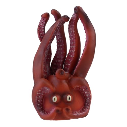 COSMEVIVI 1 Stück Tierhandpuppe Oktopus Handpuppe Kinderspielzeug Marionetten Für Kleinkinder Für Babys Puppen Meerestierspielzeug Kaffee Kunststoff PVC von COSMEVIVI