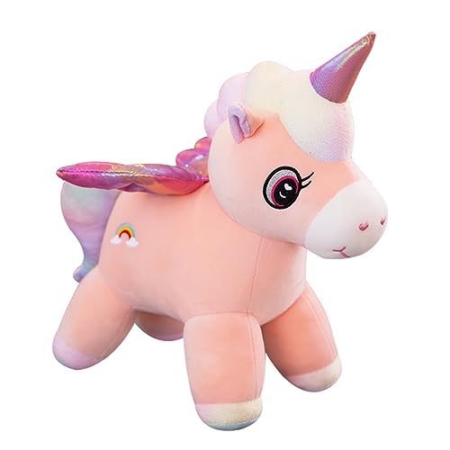 COSMEVIVI 1 Stück üsch Einhorn Puppe Für Kinder Dekokissen Für Mädchen Langes Schlafkissen Flauschiges Einhorn Kuscheltier Für Kinderzimmer Deko Ideal von COSMEVIVI