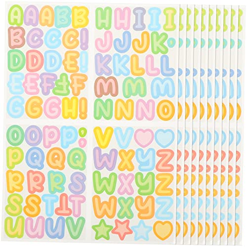 COSMEVIVI 10 Blätter Aufkleber des Englischen Alphabets Mini-sammelalbum Herz- Und Sternaufkleber Postfach Briefe Alphabet-buchstabenaufkleber DIY Bastelaufkleber Vinyl Vinyl Selbst Kleber von COSMEVIVI