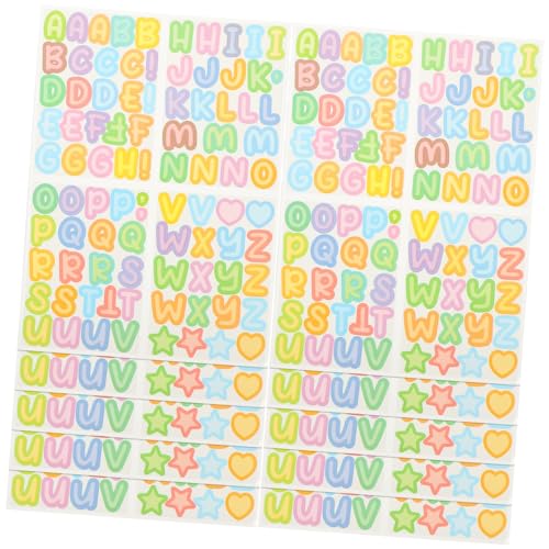 COSMEVIVI 10 Blatt Englische Alphabet Aufkleber, DIY Buchstabenaufkleber Für Scrapbooking, Buchstabenaufkleber Dekore, Buchstabenaufkleber, Selbstklebende Aufkleber, Vinylaufkleber, von COSMEVIVI