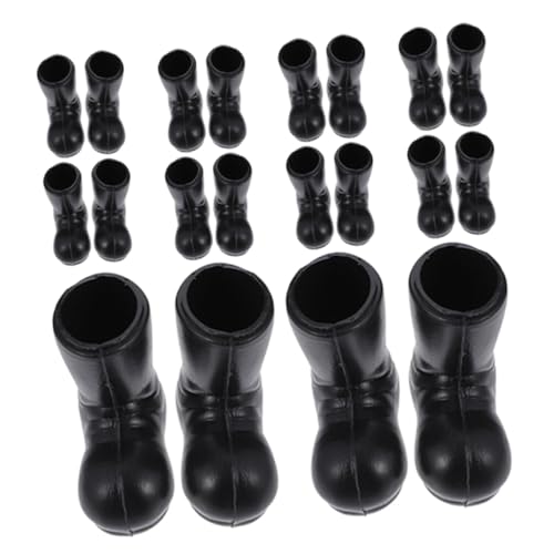 COSMEVIVI 10 Paar Weihnachtsstiefel Weihnachtsmann Stiefel Modellpuppenstiefel Miniatur Weihnachtsmannstiefel Zwergenschuhe Puppenhaus Weihnachtsmannstiefel Puppenschuhe von COSMEVIVI