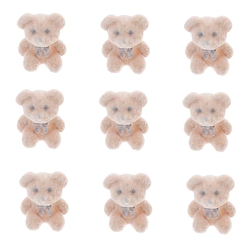 COSMEVIVI 10 Stück Mini-bärpuppe Tiere Mini- Ausgestopft Zappeln Aufdecken Zubehör Für Puppenhäuser Tragen Girlande Kinderspielzeug Lichterketten Plüschtiere Fee Plüsch PVC Brown von COSMEVIVI