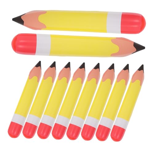 COSMEVIVI 10 Stück Teiliges Aufblasbares Bleistift-dekorationsset aus Robustem PVC Hohe Party Klassenzimmerdeko Gelb Einfach Aufzublasen für Geburtstagsfeiern und Kreative Fotosessions COSMEVIVI 10 Stück Teiliges Aufblasbares Bleistift-dekorationsset aus Robustem PVC Hohe Party Klassenzimmerdeko Gelb Einfach Aufzublasen für Geburtstagsfeiern und Kreative Fotosessions von COSMEVIVI