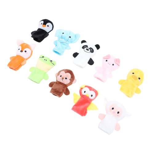 COSMEVIVI 10St Fingerpuppe Spielzeug plüschtier Soft Toy Kinder spielsachen Toy Dolls animanimals tierisch plushbit plushible snugible genschenkideen tierwesen stofftiere Puppen PP Baumwolle von COSMEVIVI