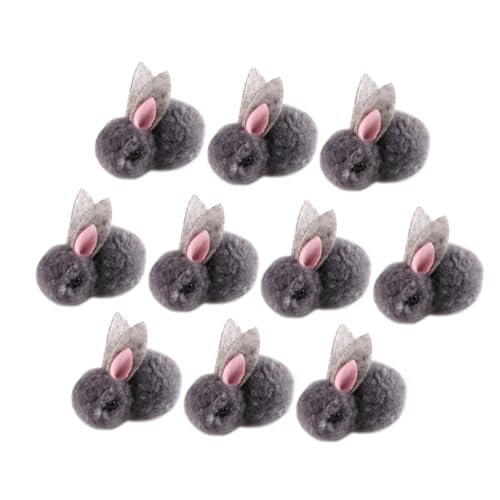 COSMEVIVI 10St Plüsch Häschen shöne bescherung Bunny rucksackbeutel Miniature weihachtsgeschenk Plüschhasenspielzeug Osterhase kleine Plüschtiere Mini-Plüschkaninchen DIY-Verzierung Grey von COSMEVIVI