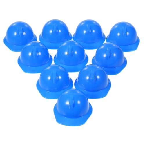 COSMEVIVI 10st Mini-bauhut Miniatur-huthelm Haustier Mini-Spielzeug-mützen Mini-puppenmütze Mini-bauschutzhelm Bauhüte Für Kinderparty Hund Schutzhelm Mini-schutzhelm-Spielzeug Plastik Blue von COSMEVIVI