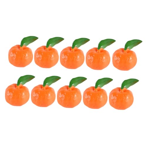 COSMEVIVI 10st Simulierte Fruchtorange Deko Realistische Fruchtornamente Orangefarbenes Modell Kunstorange Fruchtmodelle Zeigen Simulationsfrucht Ornamente in Fruchtform Szenenschmuck PVC von COSMEVIVI