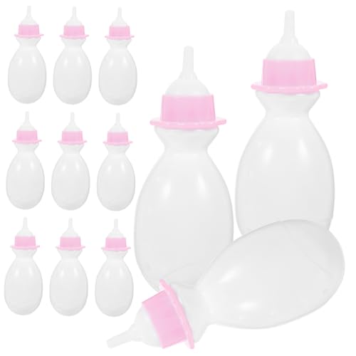 COSMEVIVI 12 Stück Babyflaschenflaschen Spielzeug Für Mädchen Babypuppe Mädchenspielzeug Babyspielzeug Miniatur Milchflaschen Babypartybevorzugungen Kinder Rollenspiel Requisiten Kinder von COSMEVIVI