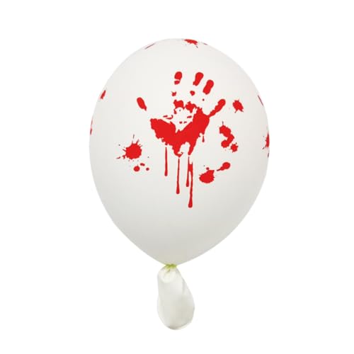 COSMEVIVI 12 Stück Halloween Ballons 12 Zoll Latexballons Mit Handdruck Blutmotiv Für Halloween Partys Ideales Partyzubehör Für Grusel Events Und Feiern von COSMEVIVI