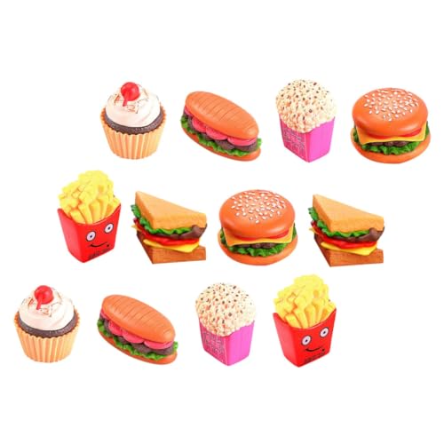 COSMEVIVI 12 Teiliges Set Simuliertes Hamburger Hot Dog Spielzeug Zubehör Kinder Rollenspiel Spielzeug Rollenspiel Spielzeug Kognitives Spielzeug Für Kinder Gefälschtes von COSMEVIVI