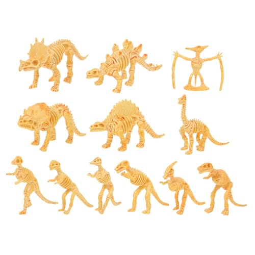 COSMEVIVI 12 Teiliges Set Dinosaurier Modelle Kreative Realistische Imitations Dinosaurier Skelette Für Lernspielzeug Zur Der Kognitiven Entwicklung von COSMEVIVI