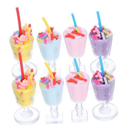 COSMEVIVI 12St Puppenhaus-EIS Eiscreme Ice Cream tischpult Mini Eisbecher Modell puppenhauszubehör tischhussen Spielzeug Mini-Eisbecher-Dekoration Miniaturpuppen-EIS Mini- -Dekor Plastik von COSMEVIVI