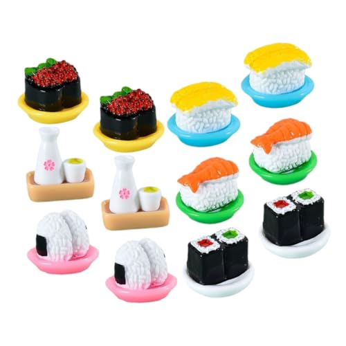 COSMEVIVI 12st Simuliertes Japanisches Sushi Desktop-Sushi-Modell Mini- -Requisite Desktop-dekor Miniatur-Display Für Lebensmittel Mini-Sushi Miniatur-Sushi-Modell Mini- -Sushi Harz von COSMEVIVI