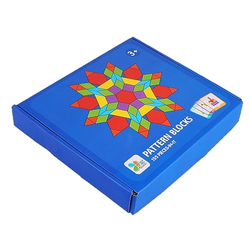 COSMEVIVI 155 Stück Holz Spielzeug Geometrie-Puzzle-Spielzeug Geometrisches Puzzlebrett Rätsel Für Kinder Vorschulrätsel Frühes Lernspielzeug Geometrisches Rätsel Tangram-Puzzle Hölzern von COSMEVIVI