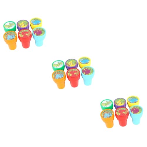 COSMEVIVI 18 Stück Stempel Für Die Schule Stempel Für Kinder Stempel Für Kinderspielzeug Für Kinder Mini Kinderstempel Kinder Dinosaurier Spielzeug Kinder Minispielzeug Kinder Cartoon von COSMEVIVI