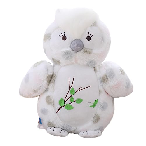 COSMEVIVI 1Stk Eule Plüschtierkissen Plüschtiere für Kinder muñecos de Peluche Mädchenpuppen Kinderpuppen Animals Toys for Kinder Puppen Spielzeug Kinder Plüschpuppe PP Baumwolle Weiß von COSMEVIVI