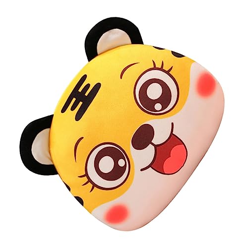 COSMEVIVI 1Stk Tiger Kissen kinderkopfkissen Kinder kopfkissen Maskottchen Puppe Spielzeug Plüsch Stofftier Plüschia Tigermuster-Wurfskissen Plüschtier für Erwachsene Daunen Baumwolle Yellow von COSMEVIVI