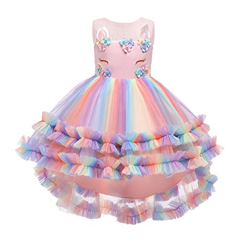 COSMEVIVI 1stk Ballettröckchen Mehrfarbiger Tüllrock Mädchen-outfit Mädchen Kinderkleid Einhorn Verkleiden Ballkleider Für Mädchen Prinzessin Tutu-kleid Für Mädchen Tüllkleid Baumwolle Rosa von COSMEVIVI