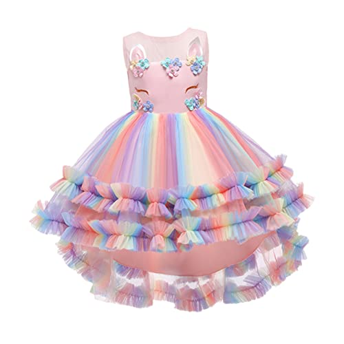 COSMEVIVI 1stk Ballettröckchen Prinzessin Tutu-kleid Für Mädchen Petticoat Für Mädchen Prinzessinnenkostüm Für Kinder Mädchen-tüllkleid Kostümparty Paillettenkleid Für Kinder Baumwolle Rosa von COSMEVIVI