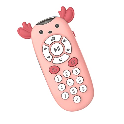 COSMEVIVI 1stk Fernbedienung Für Musiktelefone Für Kinder Musiklernspielzeug Cartoon-Telefon Cartoon-Handy Zweisprachiges Telefonspielzeug Für Kinder Handyspielzeug Für Kinder Rosa Abs von COSMEVIVI