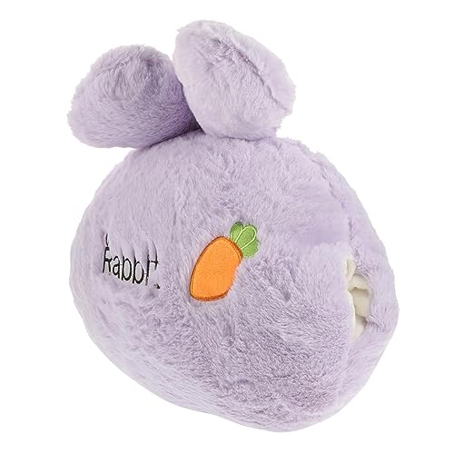 COSMEVIVI 1stk Kaninchenpuppe Hasenpuppe Plüschhasen Stofftier Tier Handwärmer Osterhase Kaninchen Dekoration Plüsch-hasenfigur Plüschhase Ostern Handwärmer Plüschtier Plüschpuppe Violett von COSMEVIVI