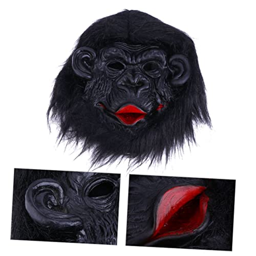 COSMEVIVI 1stk Orang-utan-maske Cosplay-maske Halloween-party Kostüm Party Gefälligkeiten Gruselige Maske Für Halloween Cospaly Gesichtsabdeckung Horror-geistermaske Gorilla-maske Black von COSMEVIVI