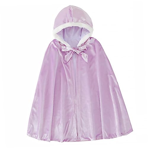 COSMEVIVI 1stk Umhang Für Kinder Kostüme Für Mädchen Mädchen-Outfit Prinzessinnenumhang Für Mädchen Kinderzubehör Kostüm Für Kinder Halloweenkostüm Kinder Umhang Kleidung Violet Baumwolle von COSMEVIVI