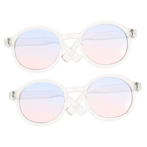 COSMEVIVI 2 Paar Puppe Mini-Brille Puppenbrille Kostümzubehör für Minipuppen Puppen Schwarze Sonnenbrille Mini-Brillen-Dekor Mini-Puppen-Sonnenbrille Brille für Puppe Puppenzubehör Plastik von COSMEVIVI