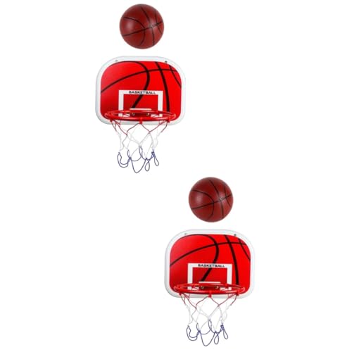 COSMEVIVI 2 Sätze Hängender Basketballkorb Basketball-türkorb Kinder Mini-Spielzeug Badespielzeug Für Jungen Indoor-Basketball-kit Bad-basketballkorb Basketballkorb An Der Wand Plastik Rot von COSMEVIVI