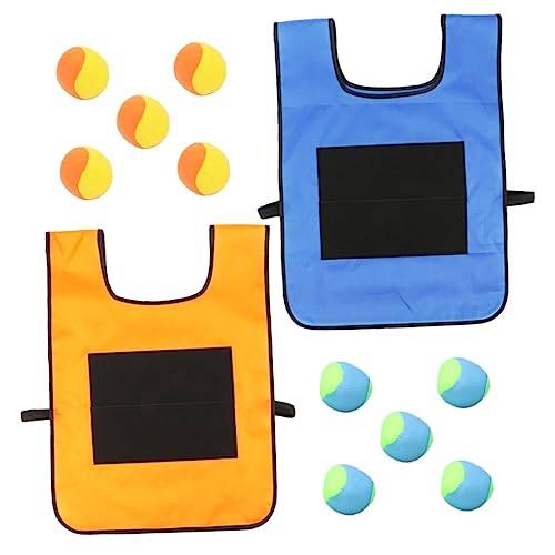 COSMEVIVI 2 Sätze Klebriger Jersey Skee Klebrige Weste Und Bälle Spielzeug Outdoor-spielset Kidcraft-spielset Outdoor-Spielzeug Für Kleinkinder Völkerball Bälle Klebeweste Für Kinder Schwamm von COSMEVIVI