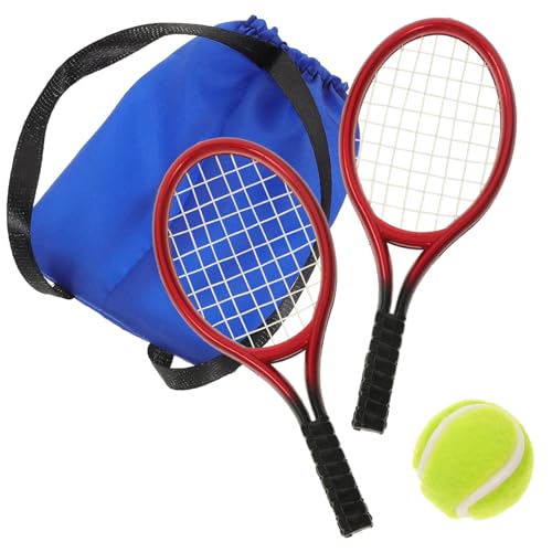 COSMEVIVI 2 Sätze Mini-tennisschläger-Set Werkzeug Puppenhaus Outdoor Spielzeug Spielzeug-tennisschläger-dekor Mini-zubehör Für Puppen Lustiges Tennisschlägermodell Mini-hausbedarf Plastik von COSMEVIVI