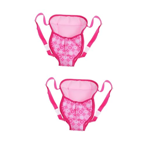 COSMEVIVI 2 Stück 18 Atmungsaktive Puppentrage Tragetuch Für Puppen Spielzeug-babytrage Babytragen Puppenschlinge Puppe Tragbare Taschen Zubehör Für Babypuppen Babytragetuch Puppen Rosa von COSMEVIVI