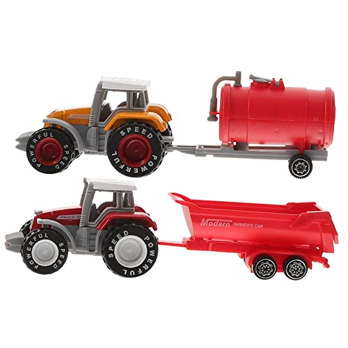 COSMEVIVI 2 Stück Bauernhof Wagen Spielzeug Spielzeug LKW Spielzeug Traktor Modell Kleinkind LKW Bausatz BAU LKW Spielzeug Kinder Fahrzeug Spielzeug Kognitives Spielzeug Für von COSMEVIVI