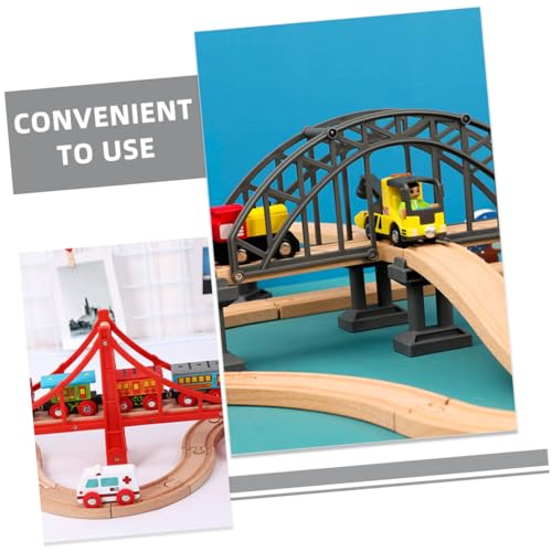 COSMEVIVI 2 Stück Eisenbahnbrückenmodell Kleine Eisenbahngleisbrücke Zugszenen Layout Spielzeug Brückenmodell Für Spiele DIY Zugzubehör Spielzeug Modelleisenbahnzubehör Rollenbahn von COSMEVIVI