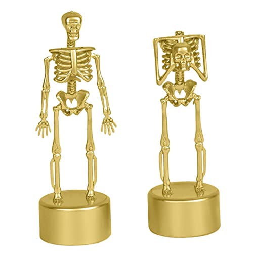 COSMEVIVI 2 Stück Halloween Skelett Figuren Gruselige Tisch Dekoration Detailreiche Sammelfiguren Für Halloween Partys Ideale Ornamente Für Heim Und Garten von COSMEVIVI