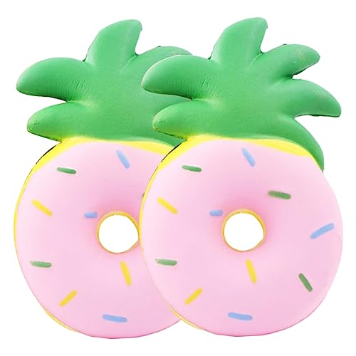 COSMEVIVI 2 Stück Rebound Stressball Verschleißfest Stress Squeezing Donut Ball Donut Stress Stress Für Erwachsene Schöner Donut Druck Erwachsene Squeeze Pu von COSMEVIVI