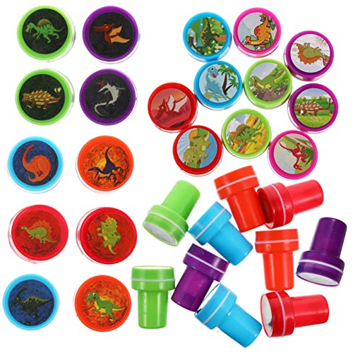 COSMEVIVI 20St Stempelspielzeug für Kinder Tinte für Kinder Tintenstempel für Kinder Kidcraft-Spielset kinderstempel Kinder Stempel Stampfer Spielzeug selbstfärbende Dinosaurier-Stempel Eva von COSMEVIVI